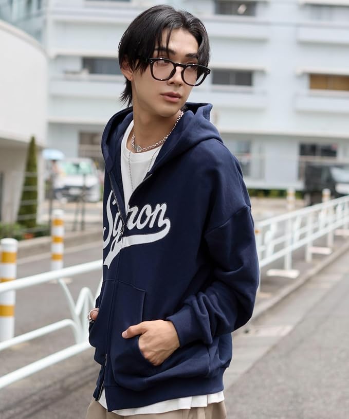 グラフィック BIG ZIPパーカー ユニセックス スクール ギフト プレゼント フード カジュアル ストリート メンズ パーカー ジップパーカー 学生 高校生 ダンス 通学 男子 女子 服 秋服 冬服
