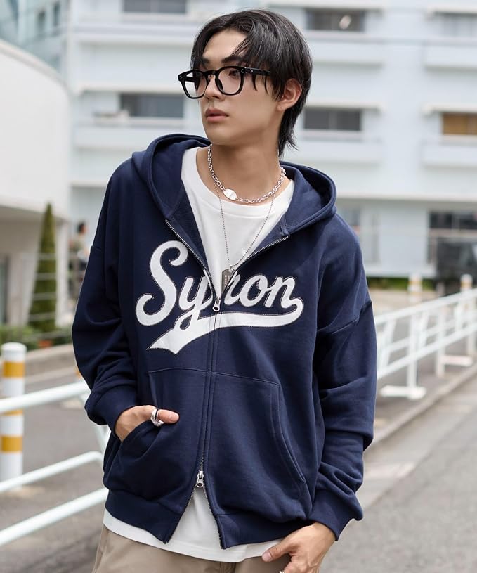 グラフィック BIG ZIPパーカー ユニセックス スクール ギフト プレゼント フード カジュアル ストリート メンズ パーカー ジップパーカー 学生 高校生 ダンス 通学 男子 女子 服 秋服 冬服