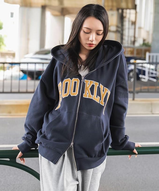 グラフィック BIG ZIPパーカー ユニセックス スクール ギフト プレゼント フード カジュアル ストリート メンズ パーカー ジップパーカー 学生 高校生 ダンス 通学 男子 女子 服 秋服 冬服