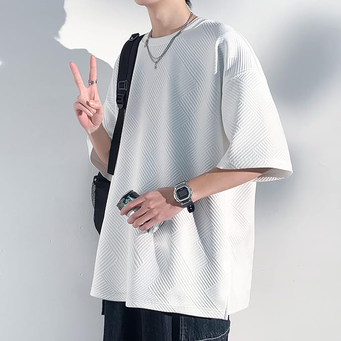 夏服 メンズ tシャツ メンズ 半袖 大きいサイズ 無地 五分袖 速乾性 柔らかい 服 メンズ
