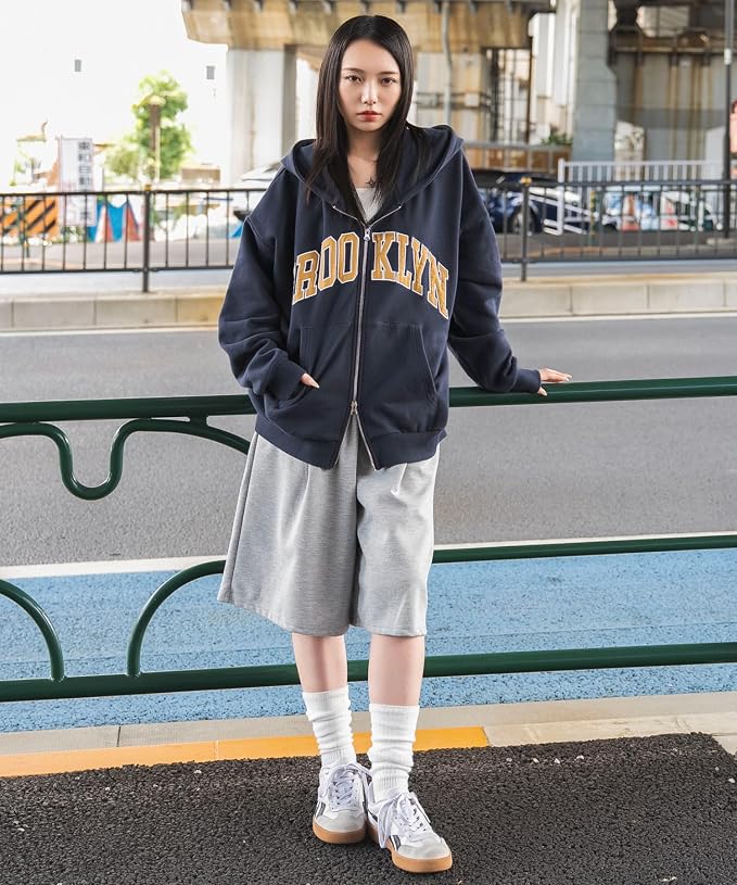 グラフィック BIG ZIPパーカー ユニセックス スクール ギフト プレゼント フード カジュアル ストリート メンズ パーカー ジップパーカー 学生 高校生 ダンス 通学 男子 女子 服 秋服 冬服